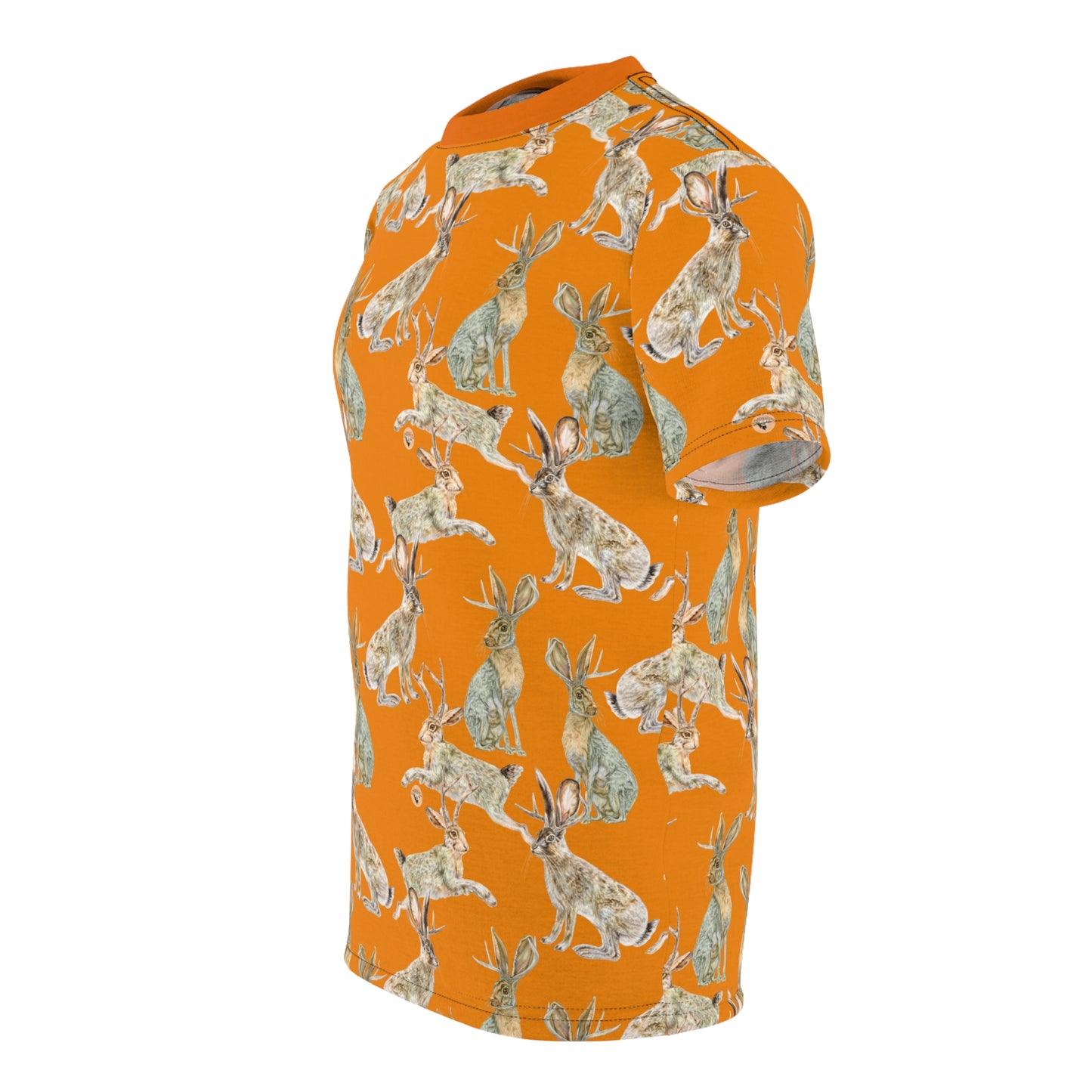 Unisex Cut & Sew Tee (AOP) - Rowdy Jacks_Tangerine