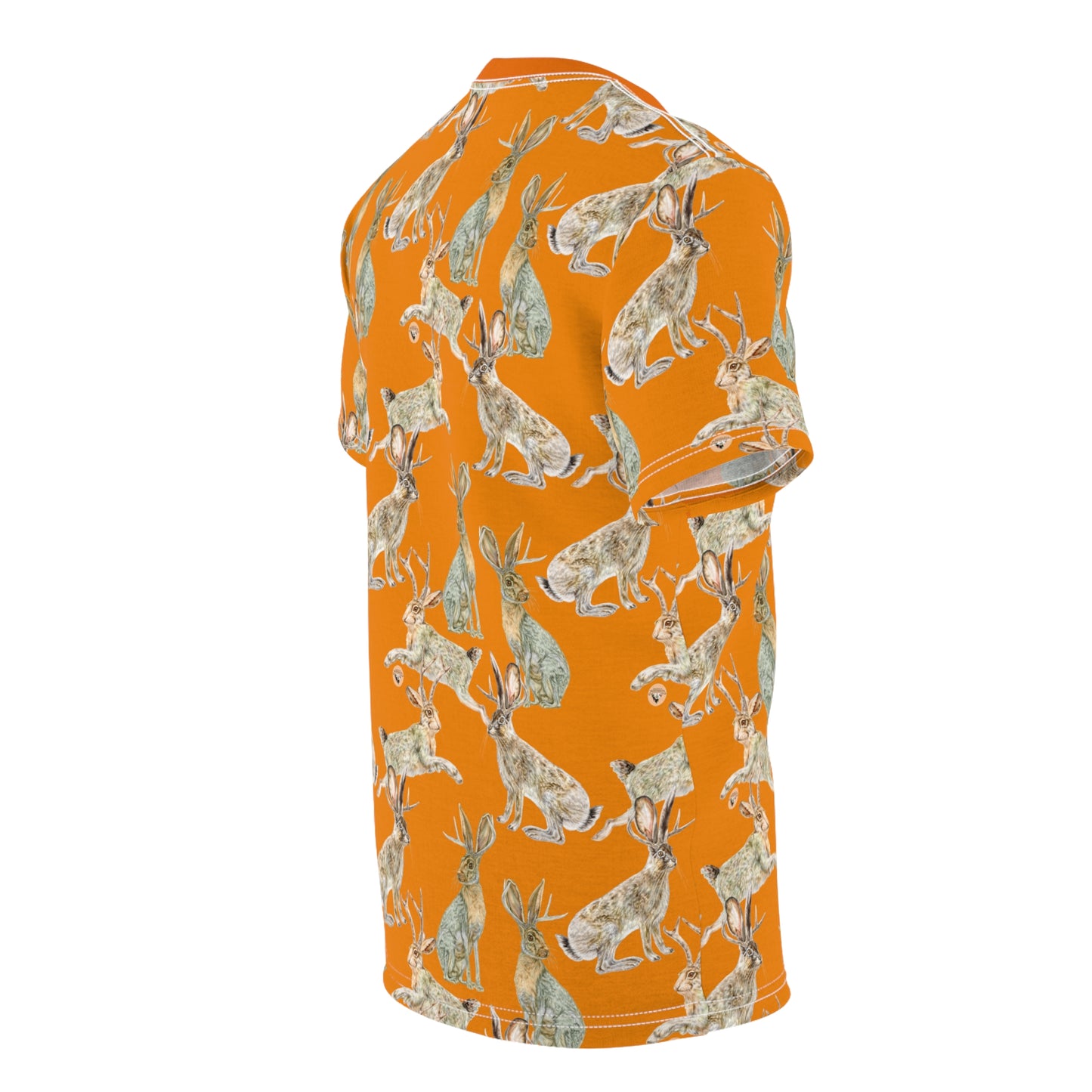 Unisex Cut & Sew Tee (AOP) - Rowdy Jacks_Tangerine