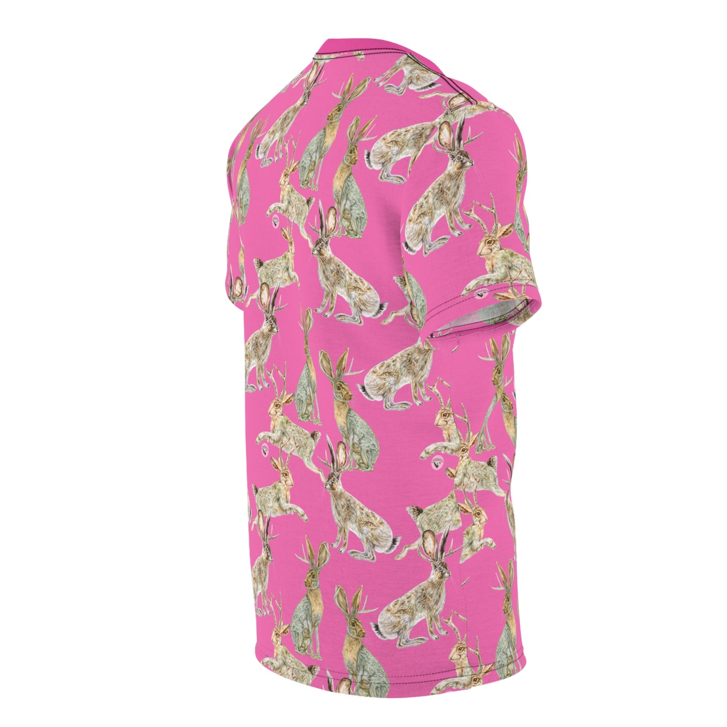 Unisex Cut & Sew Tee (AOP) - Rowdy Jacks_Fuschia