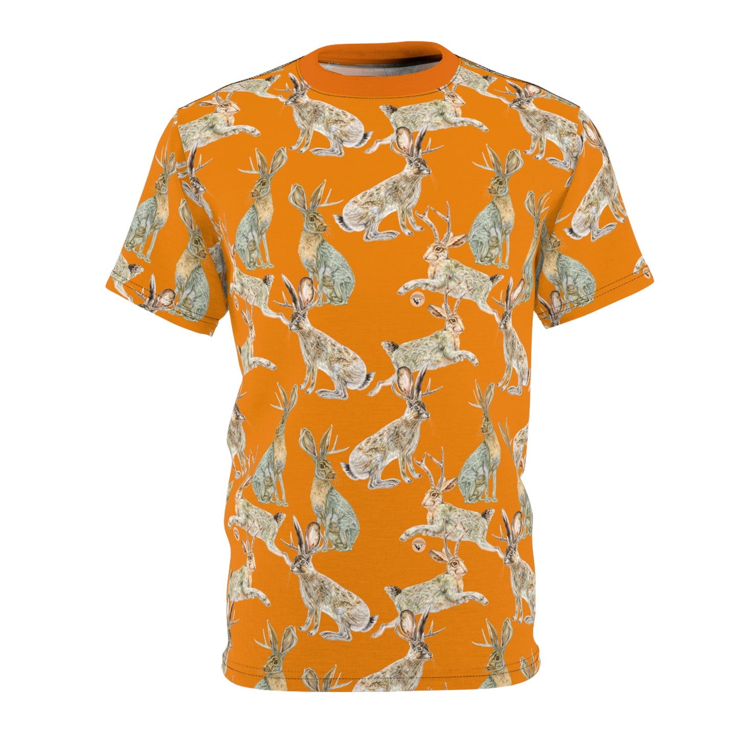 Unisex Cut & Sew Tee (AOP) - Rowdy Jacks_Tangerine