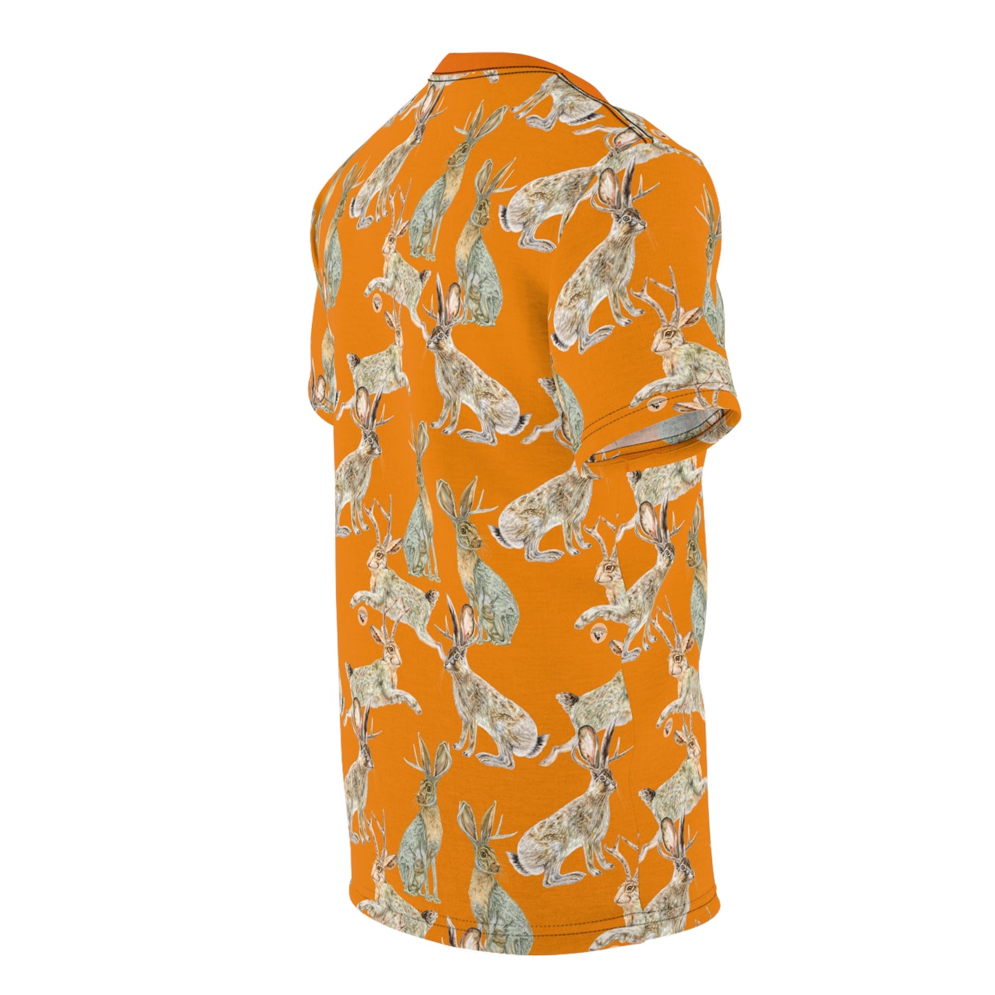 Unisex Cut & Sew Tee (AOP) - Rowdy Jacks_Tangerine