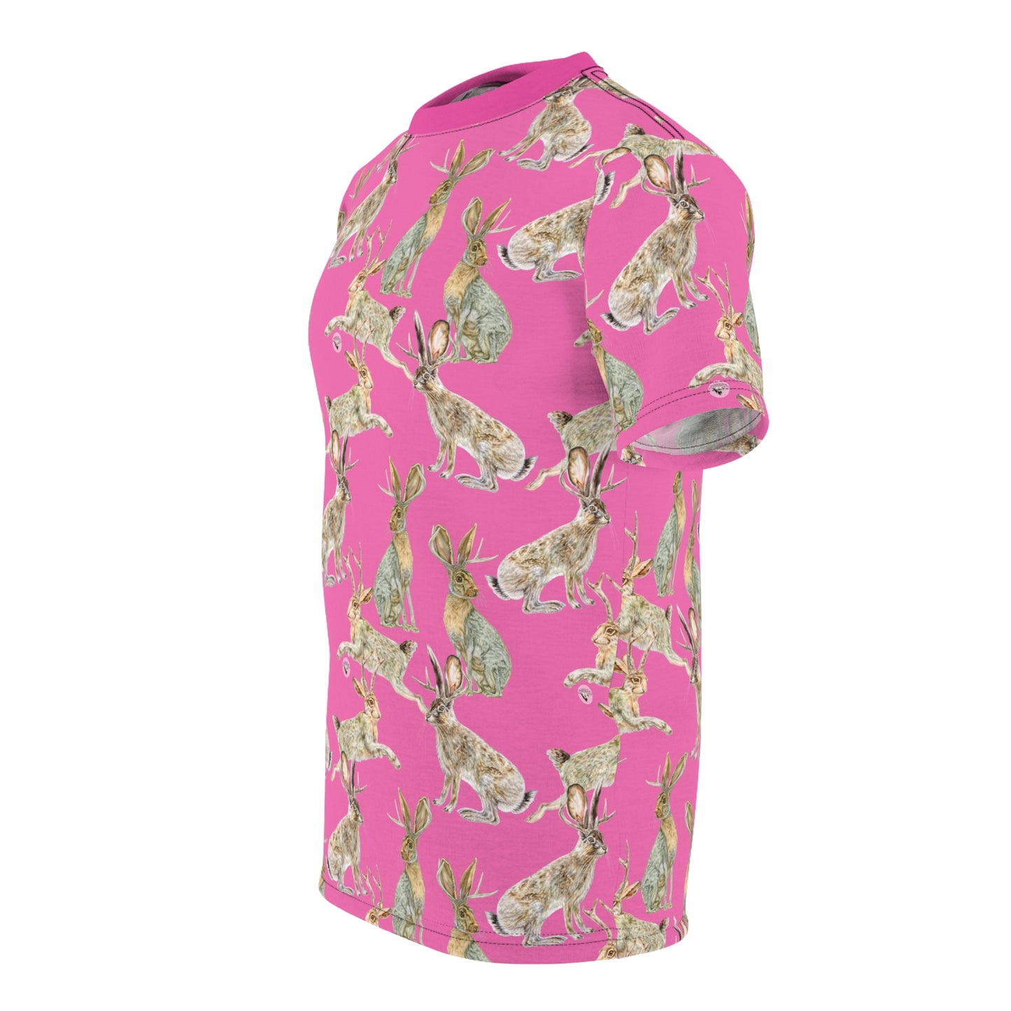 Unisex Cut & Sew Tee (AOP) - Rowdy Jacks_Fuschia